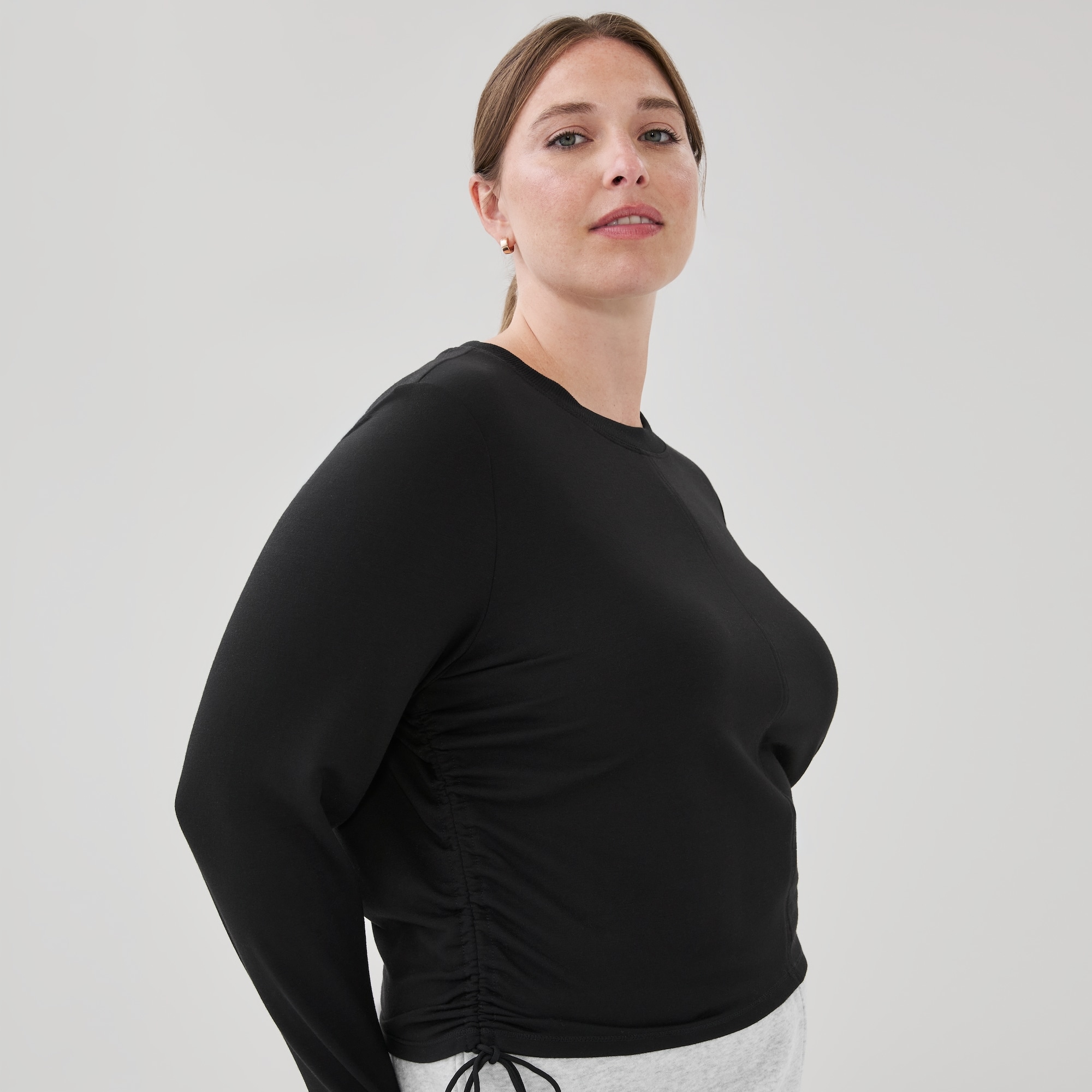 Women+ Active Side Cinched Long Sleeve Top