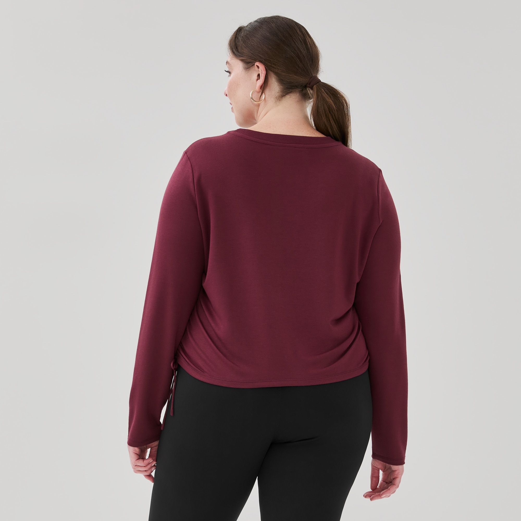 Women+ Active Side Cinched Long Sleeve Top