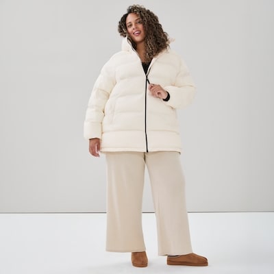 Women+ Hooded Puffer Jacket - Off White