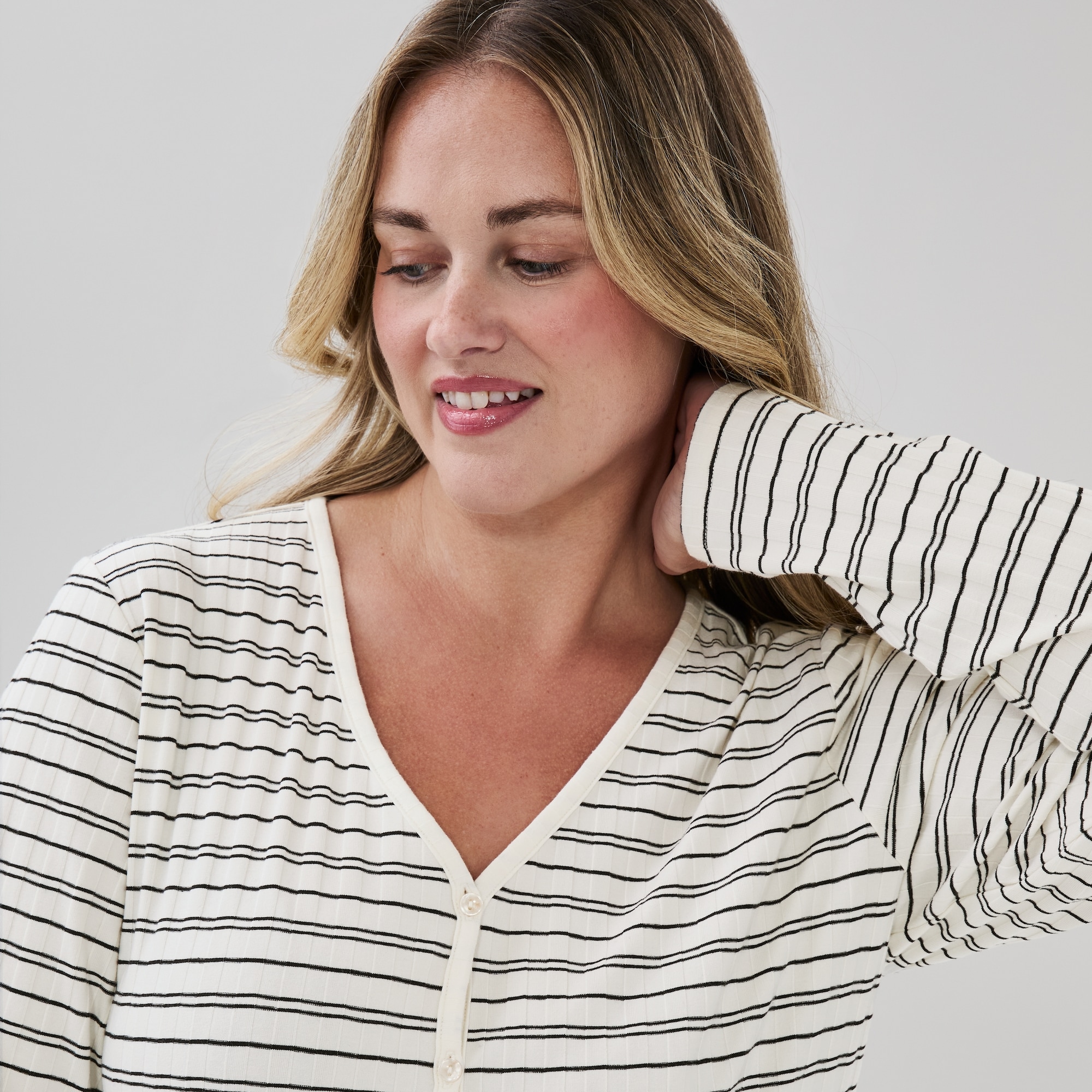 Women+ Striped Cardigan