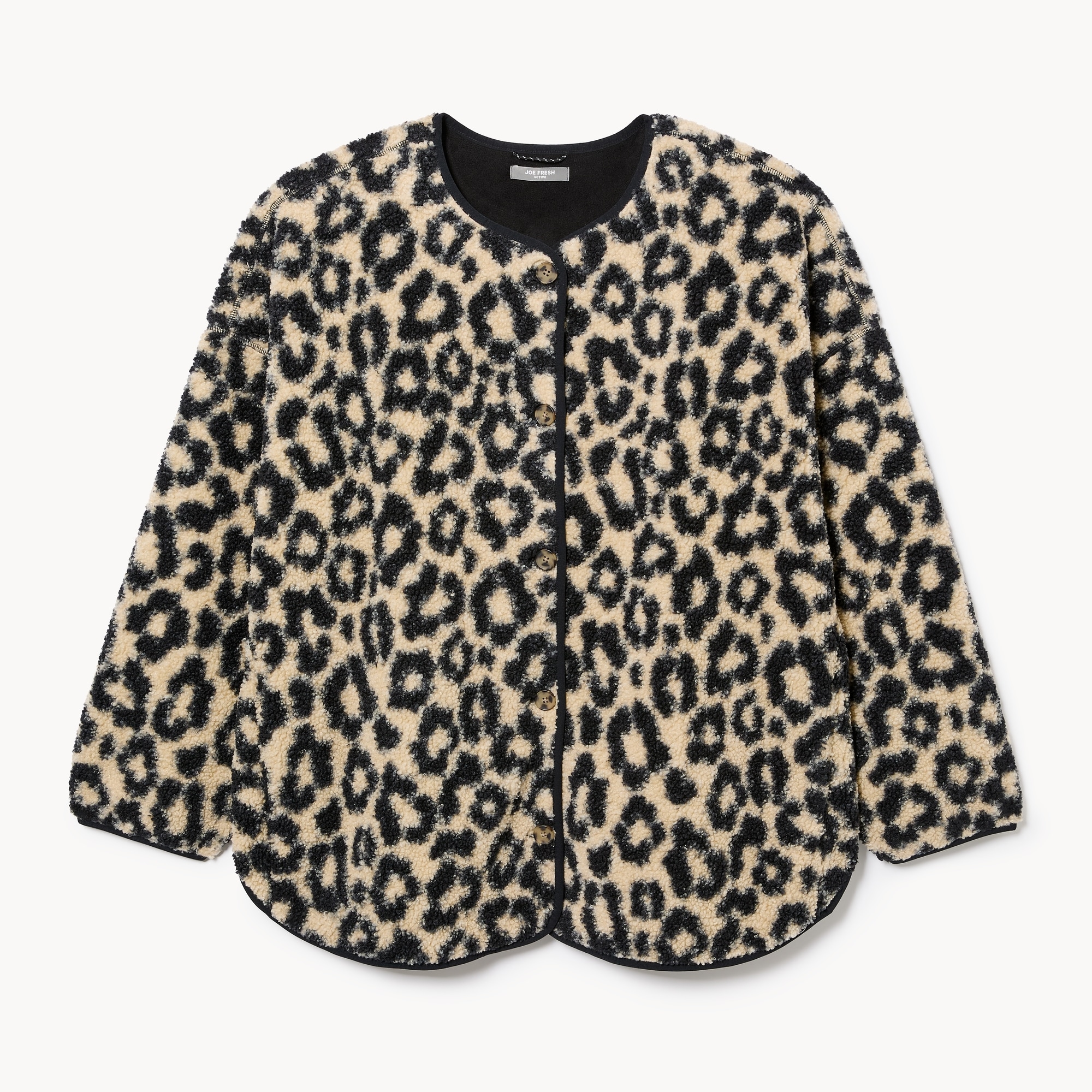 Veste imprimée en molleton effet peau de mouton