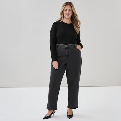 Women+ Classic Fit Long Sleeve Top - JF Black