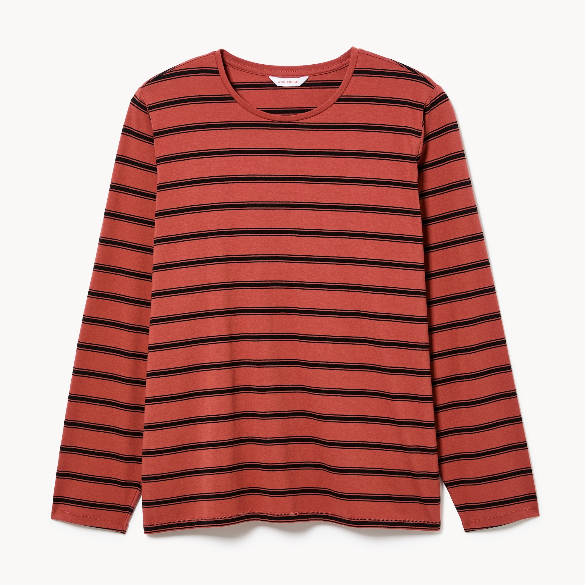 Women+ Striped Classic Fit Long Sleeve Top