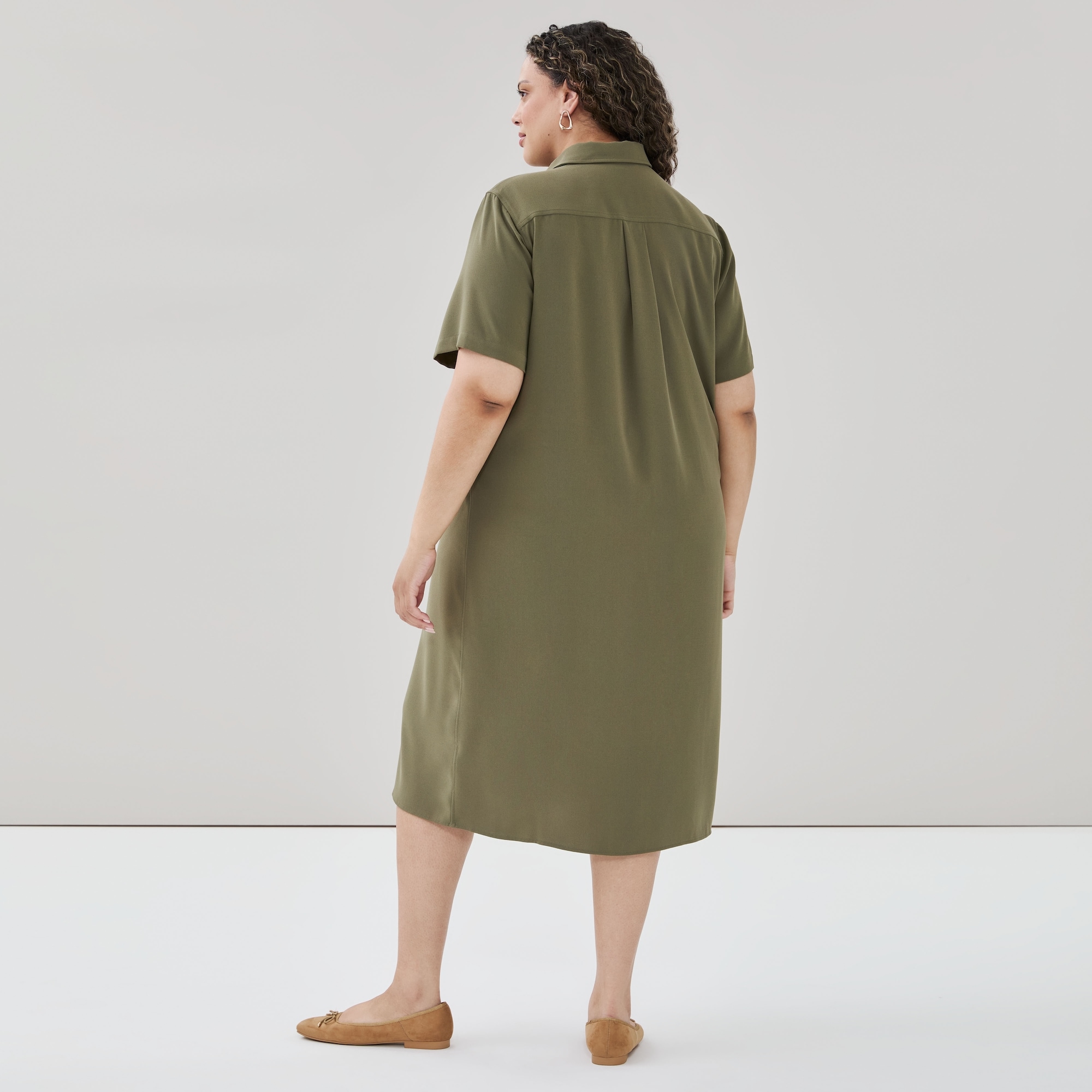 Robe chemisier en crêpe Femmes+