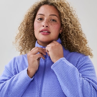 Veste sport en micromolleton Femmes+ - Indigo