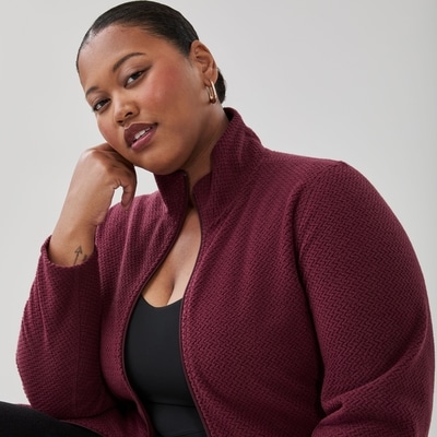 Women+ Active Microfleece Jacket - Maroon