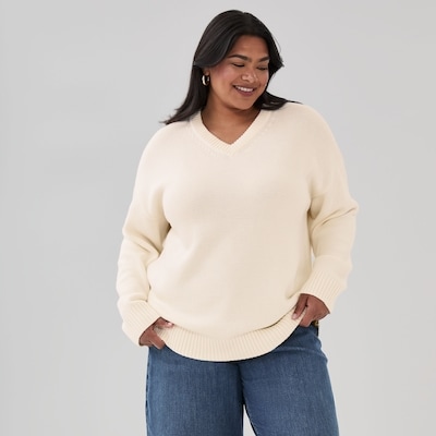 F6WP078616 SW PULLOVER,2X,WHT - Off White