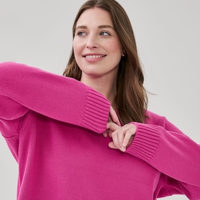 F6WP078616 SW PULLOVER,XXL,PIN - Bright Pink