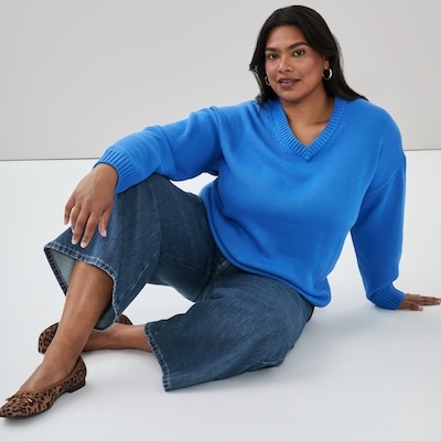 F6WP078616 SW PULLOVER,XXL,BLU - Bright Blue