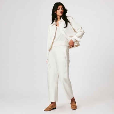Barrel Leg Pant - Off White