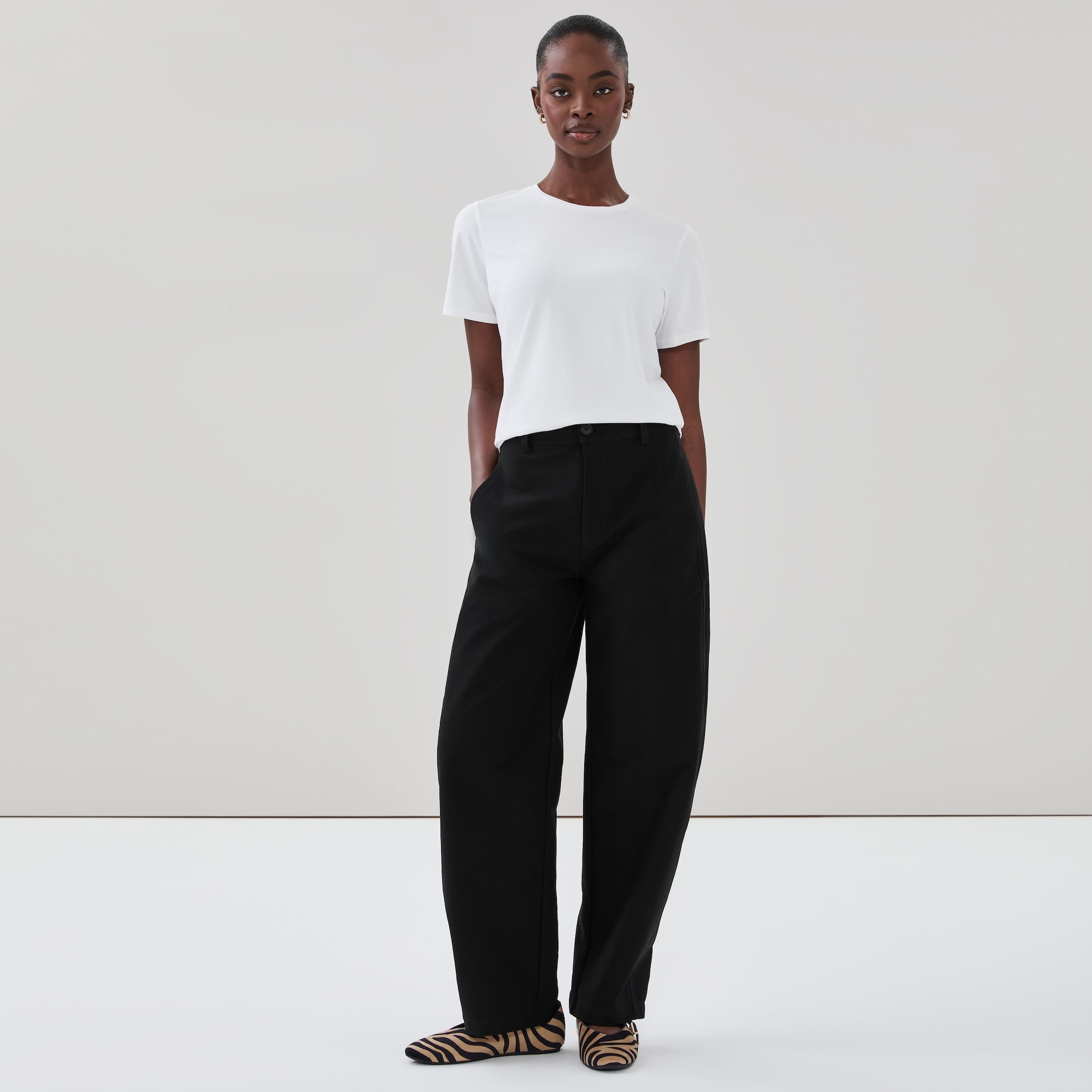 Pantalon à jambe tonneau