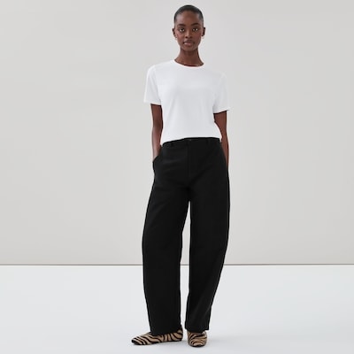 Pantalon à jambe tonneau - Noir JF