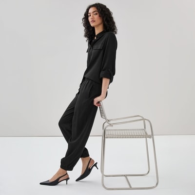 Pantalon de jogging sans attache - Noir JF