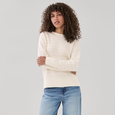 Open Knit Sweater - Cream
