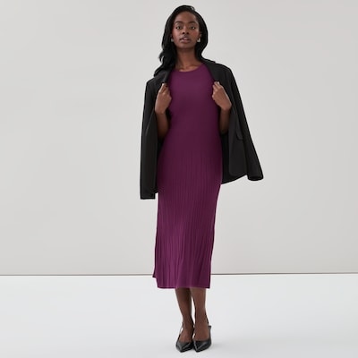 Midi Sweater Dress - Maroon