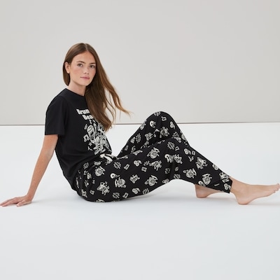 Printed Sleep Pant - Black