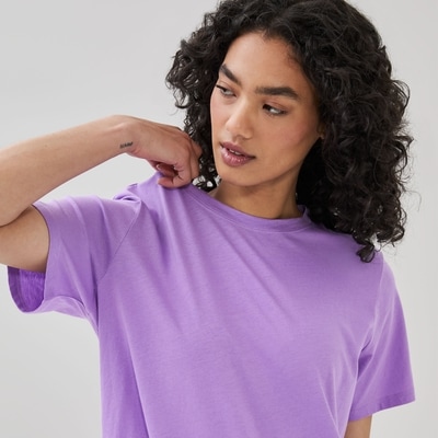 Cotton Pajama T-Shirt - Purple