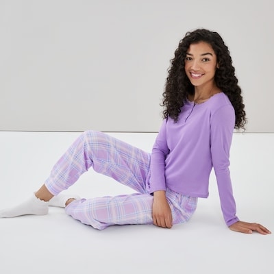 Printed Sleep Jogger - Light Purple