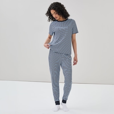 Ensemble avec t-shirt imprimé - Marine