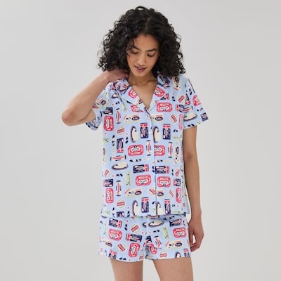 Printed Sleep Set - Blue