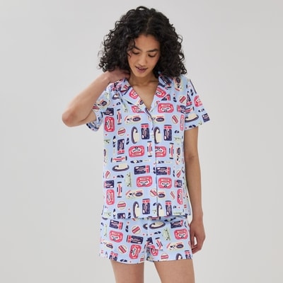 Printed Sleep Set - Blue