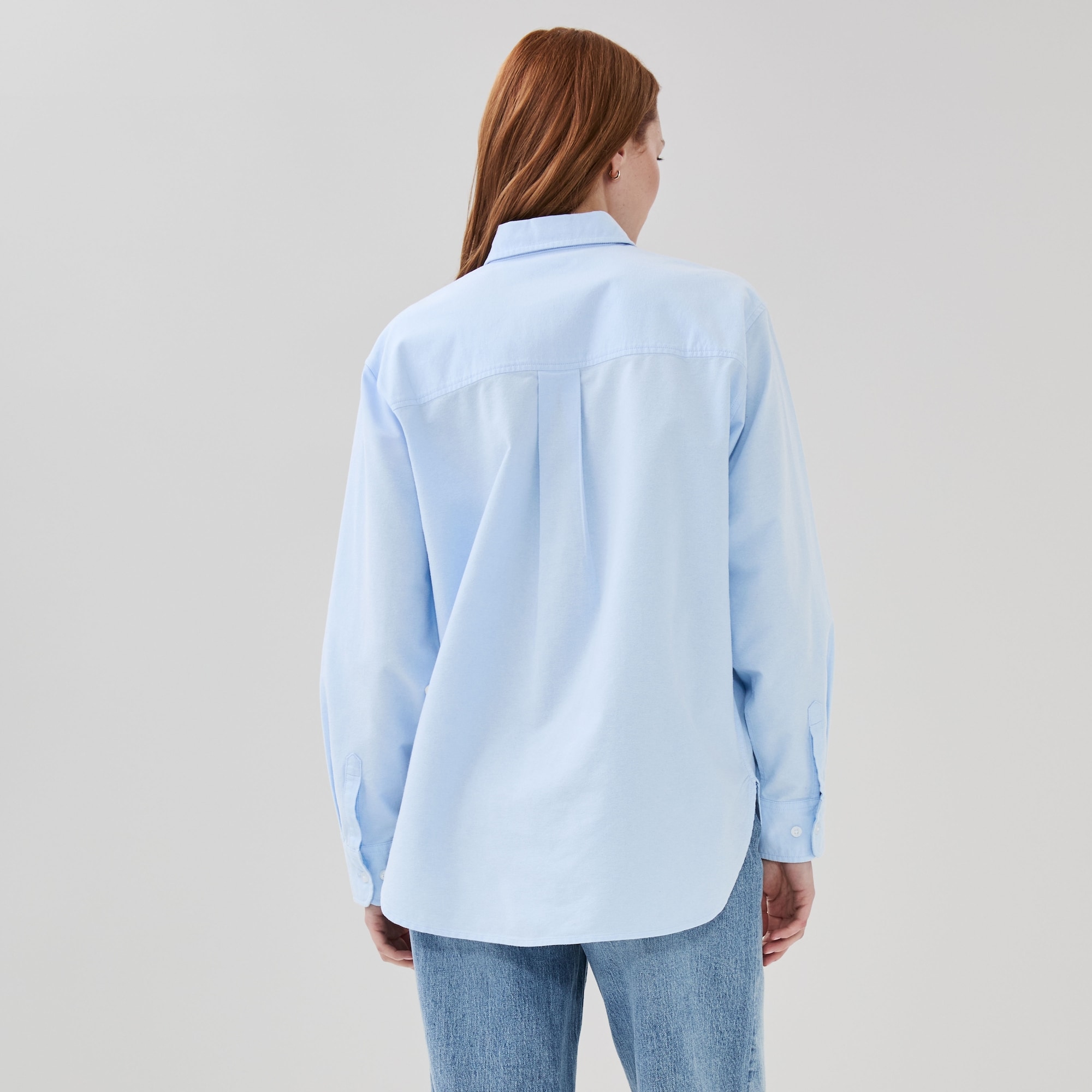 Oversized Striped Button-Up Shirt