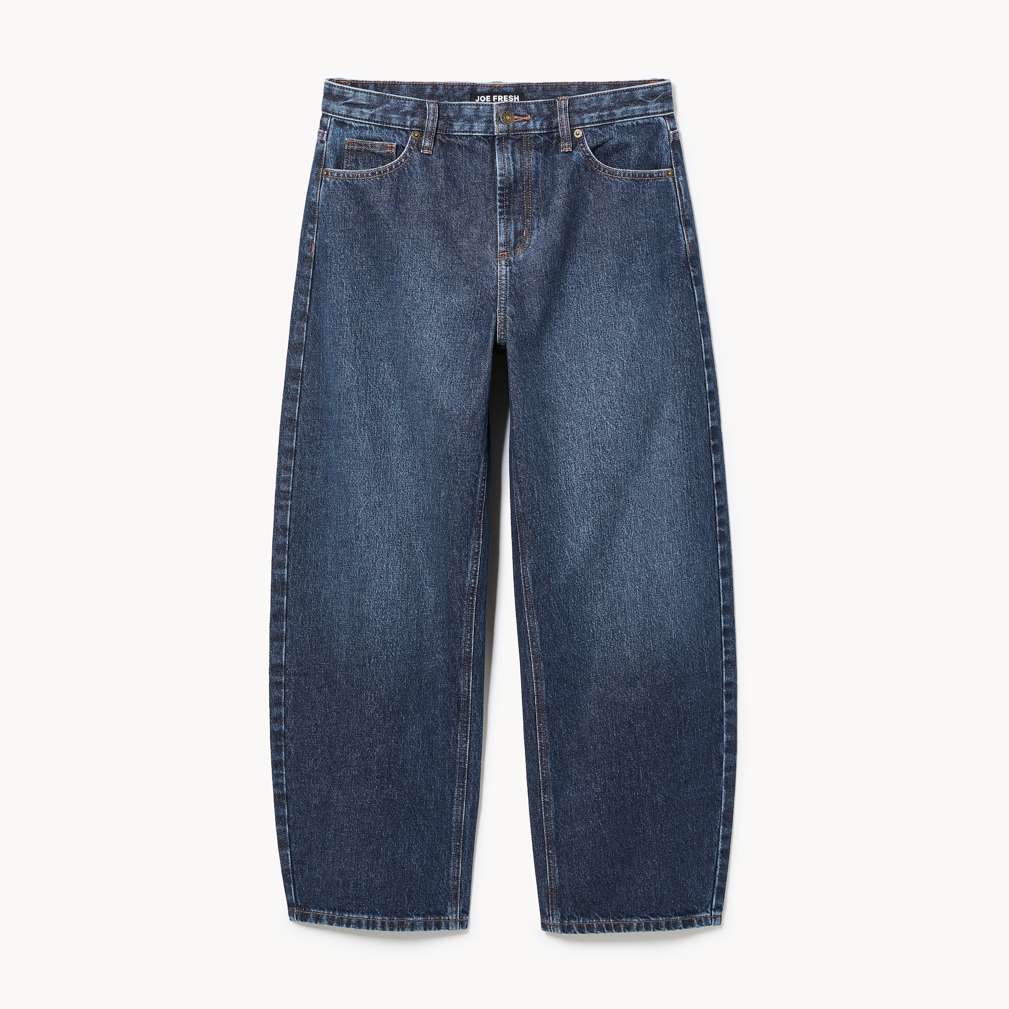 Dark Wash Barrel Jean