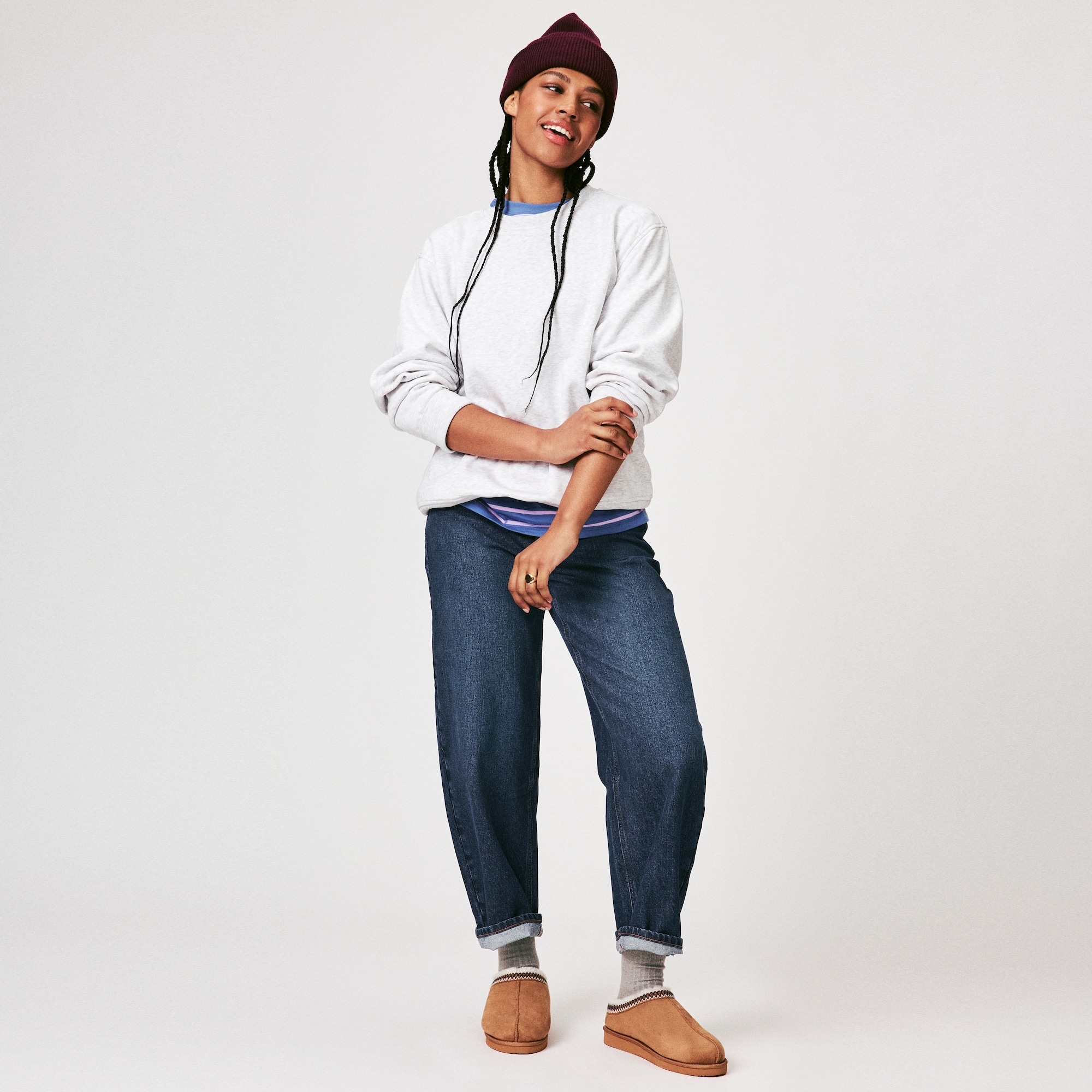Dark Wash Barrel Jean