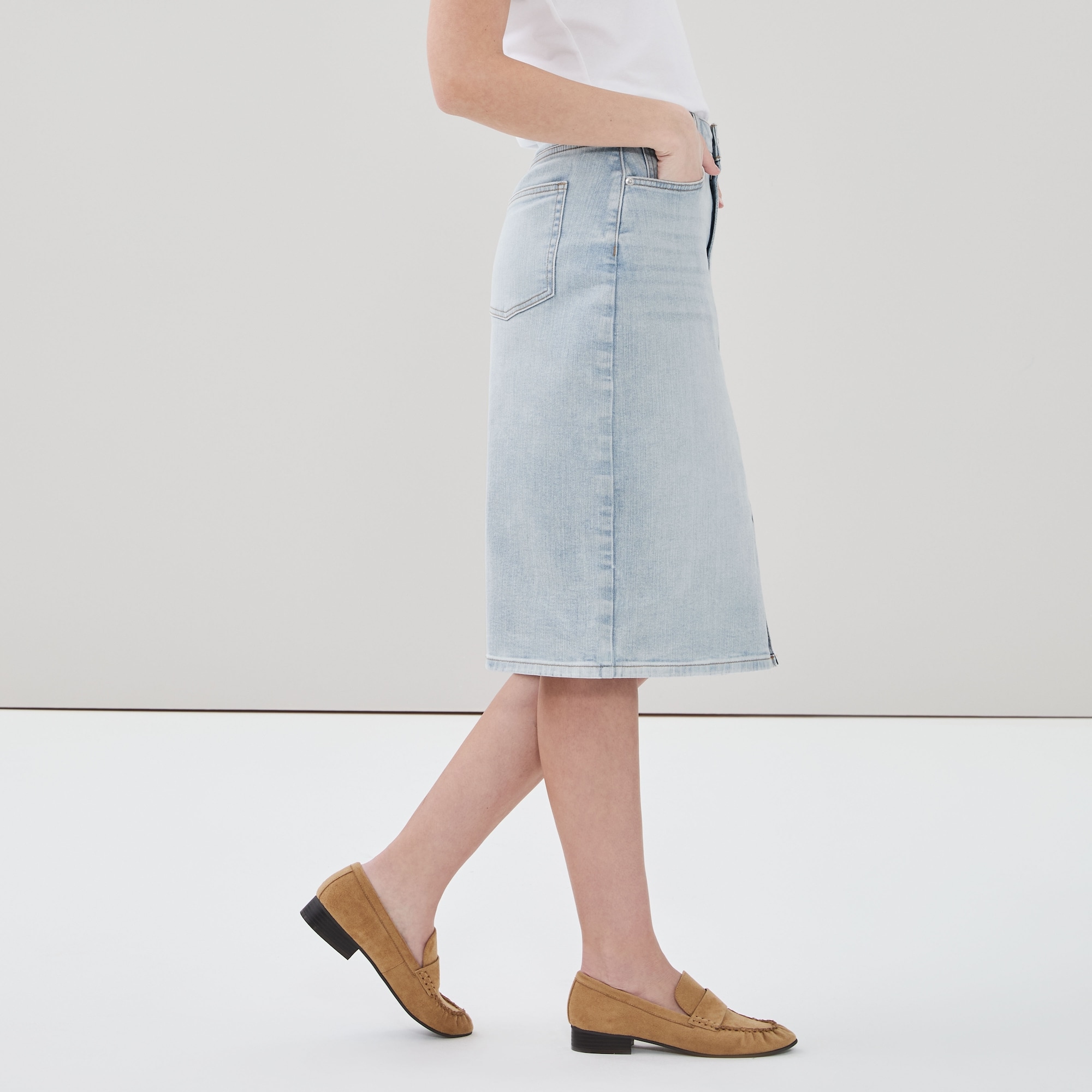 Denim Midi Skirt