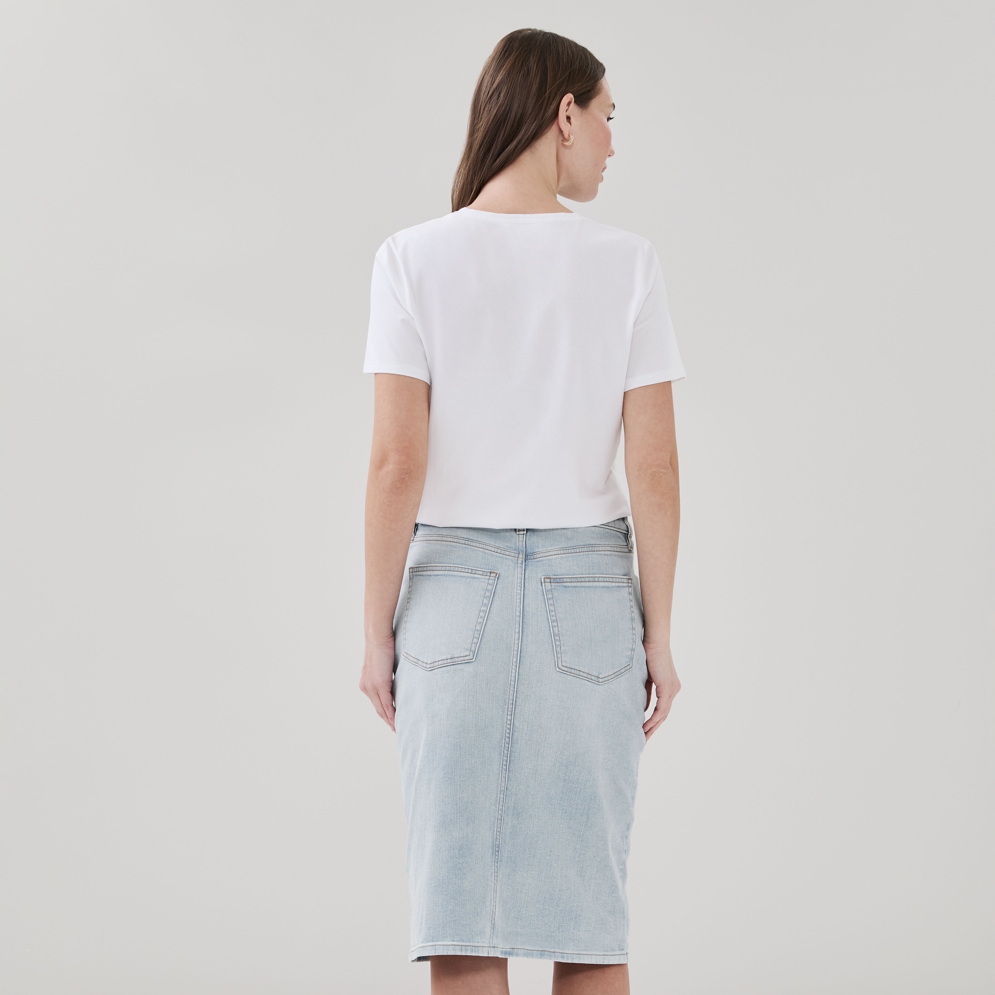 Denim Midi Skirt