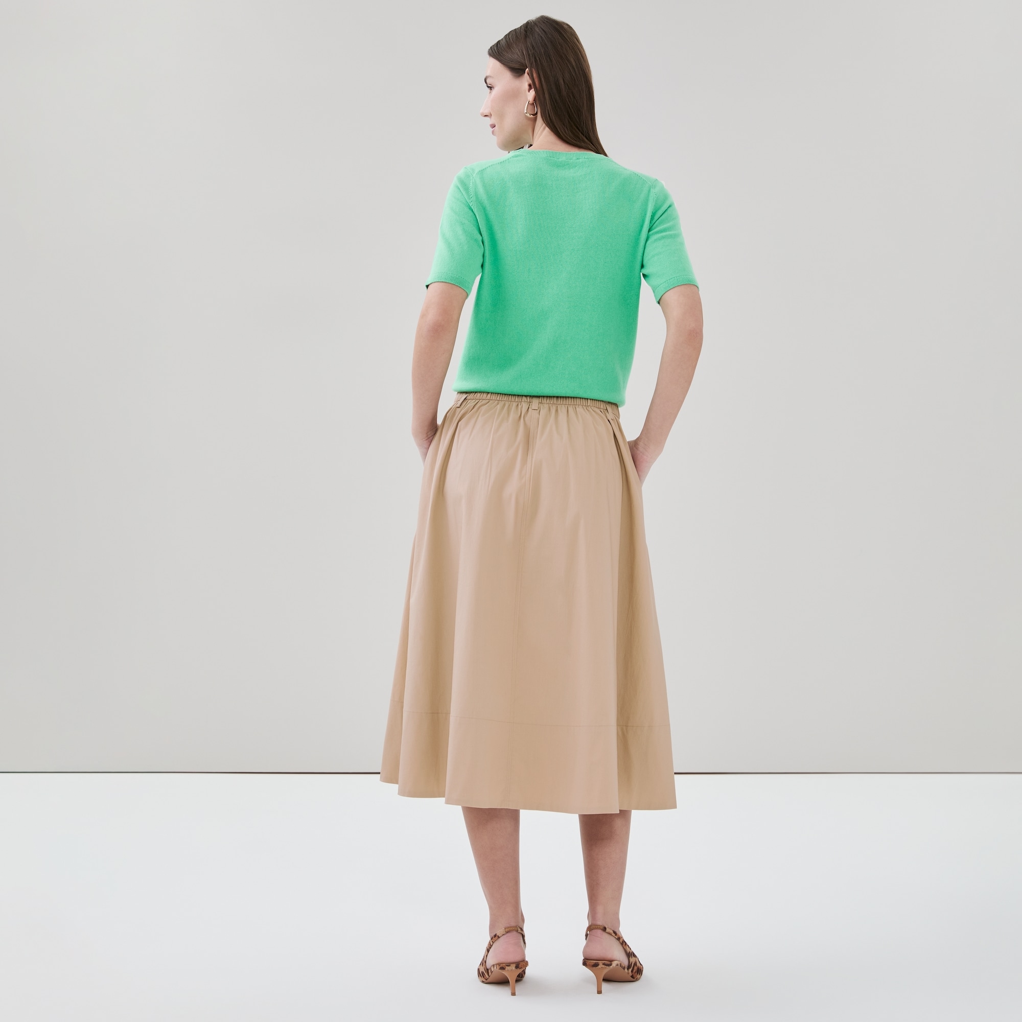 Flared Midi Skirt