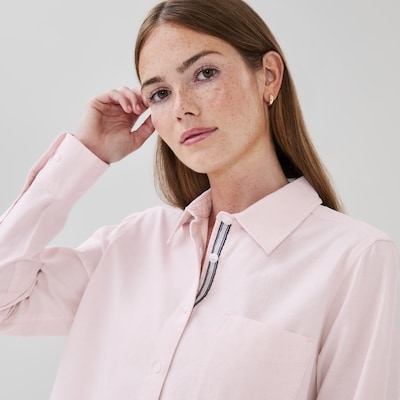 Chemisier boutonné rayé - Mélange De Rose