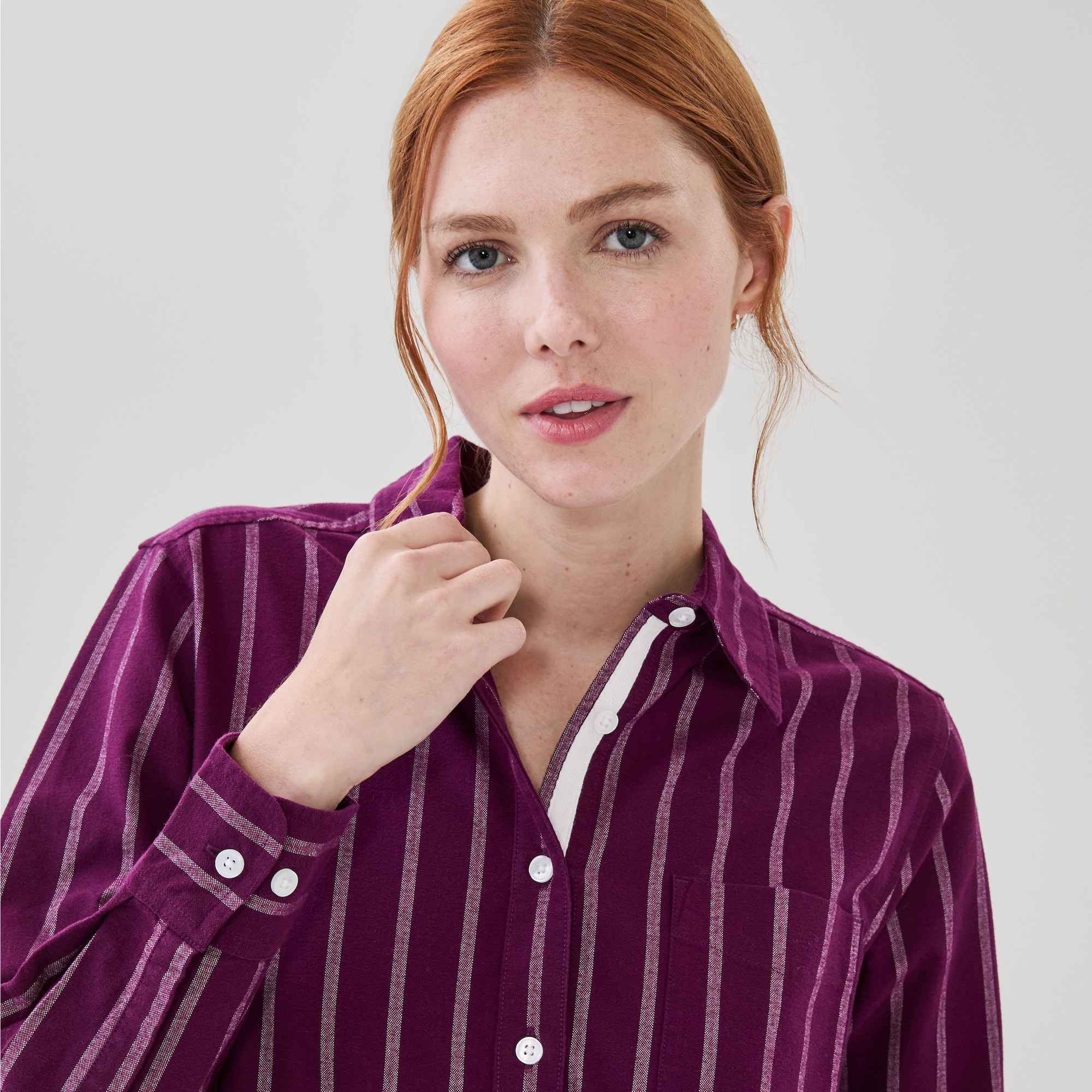 Striped Button-Up Shirt