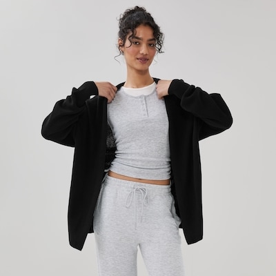 Cardigan sport en tricot - Noir