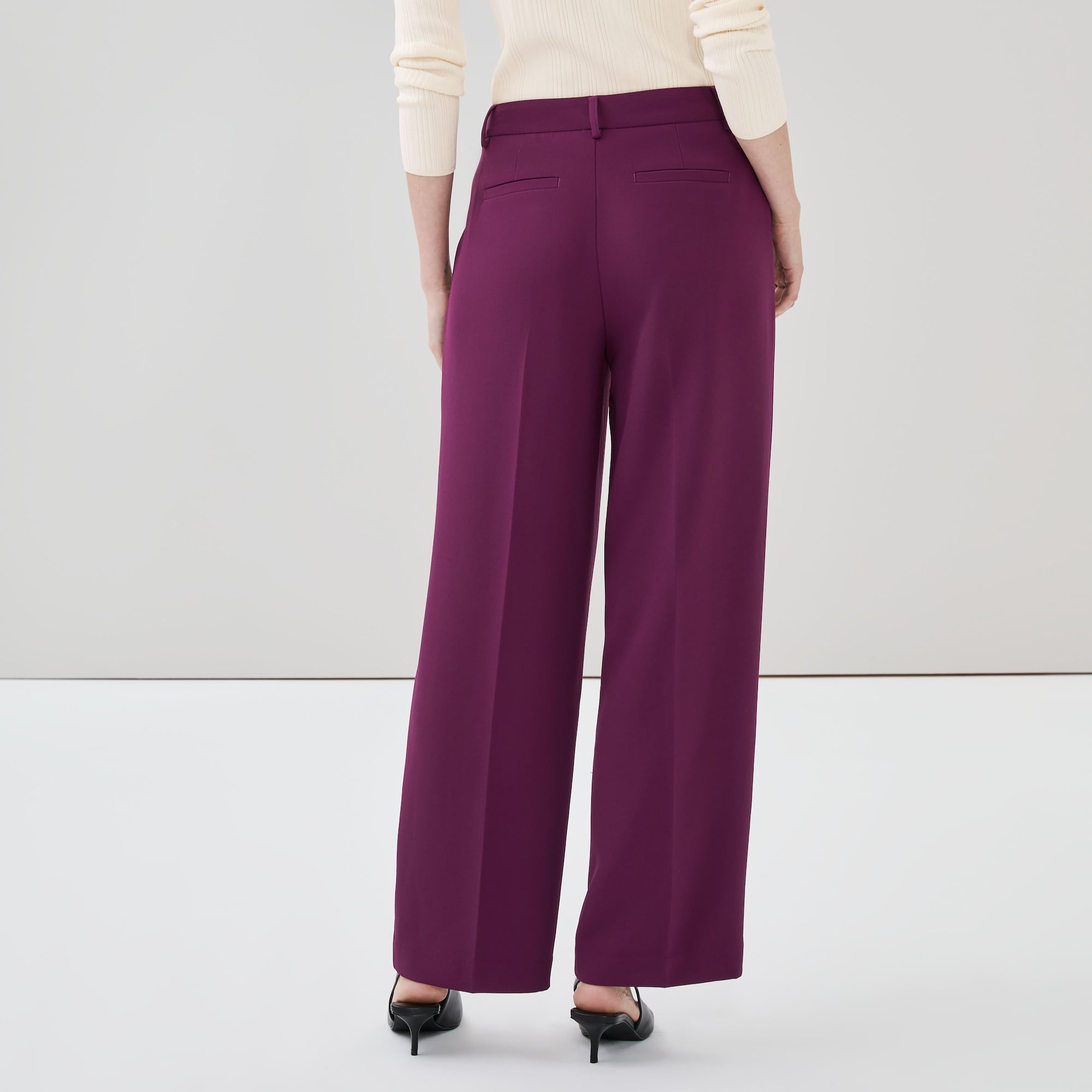 Wide Leg Suit Trouser