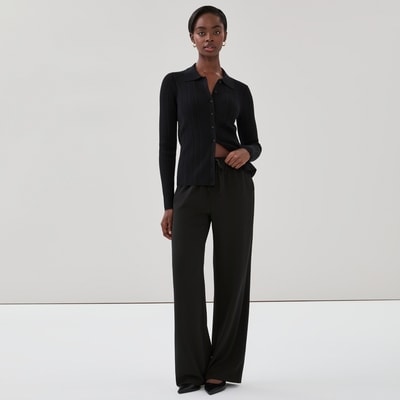 Pull-On Wide Leg Pant - JF Black