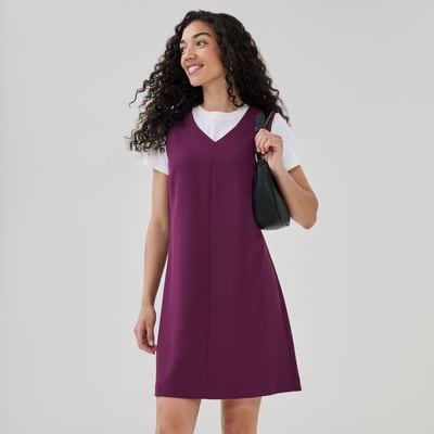 Minirobe en crêpe - Marron