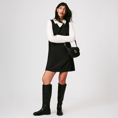 Minirobe en crêpe - Noir JF