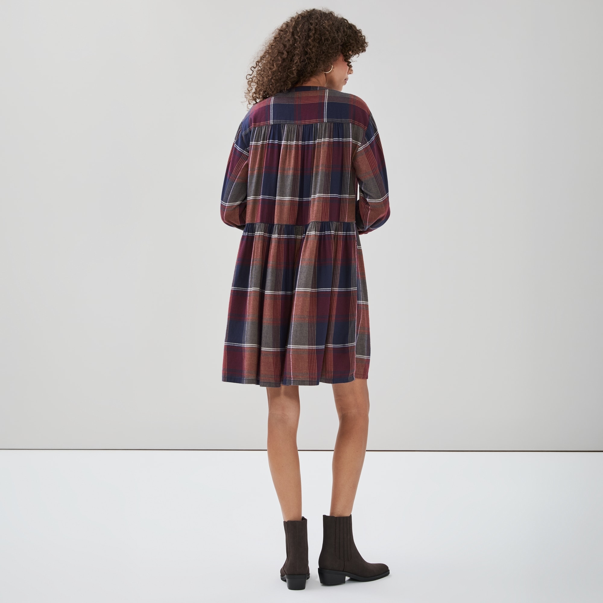 Flannel Knee Length Dress