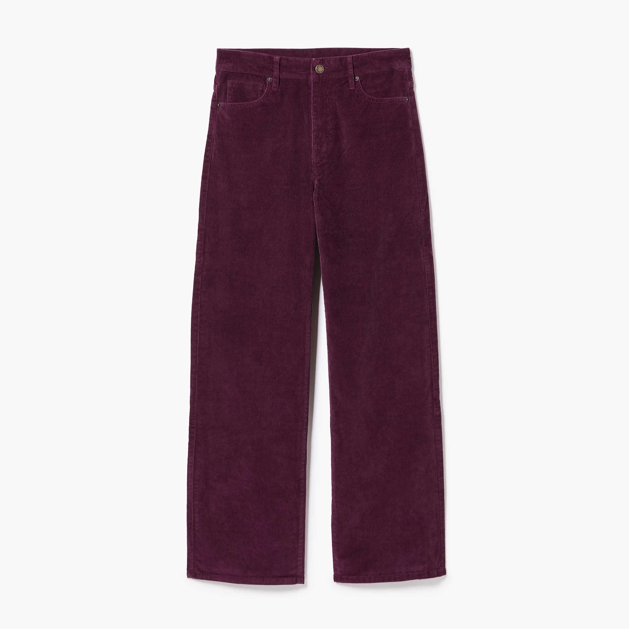 Pantalon à jambe large en velours côtelé