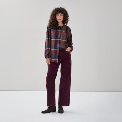 Corduroy Wide Leg Pant - Dark Purple
