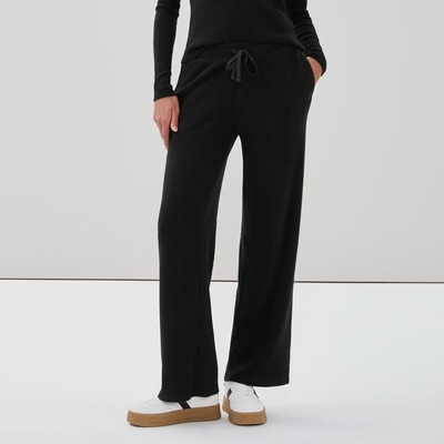 Active Wide Leg Sweatpant - Black