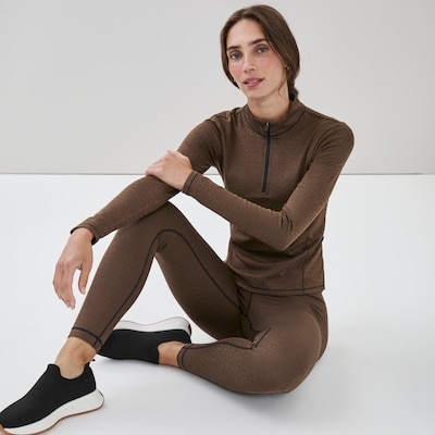 Active Quarter-Zip Long Sleeve Top - Black