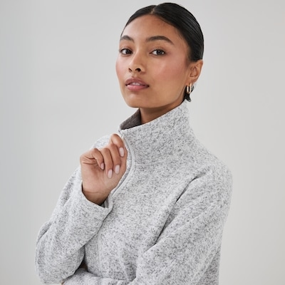 Active Fleece Zip-Up Jacket - Grey Mix