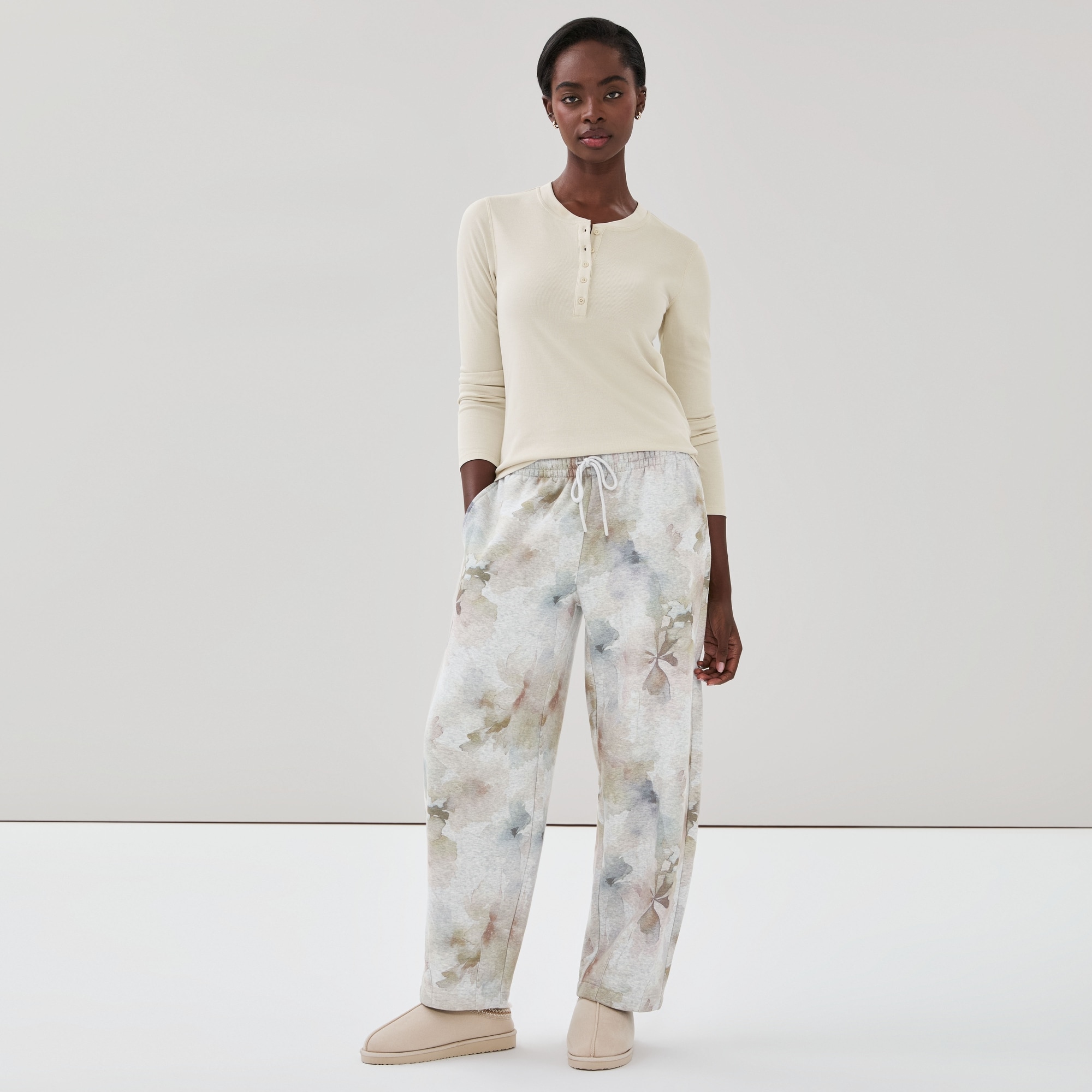 Active SoftWash Henley Long Sleeve Top