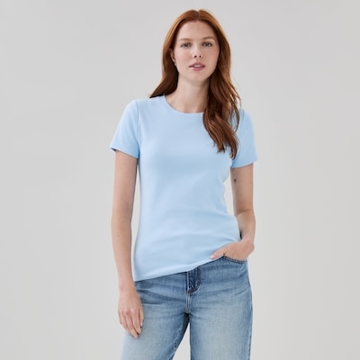 T-shirt ajusté essentiel - Bleu Pâle