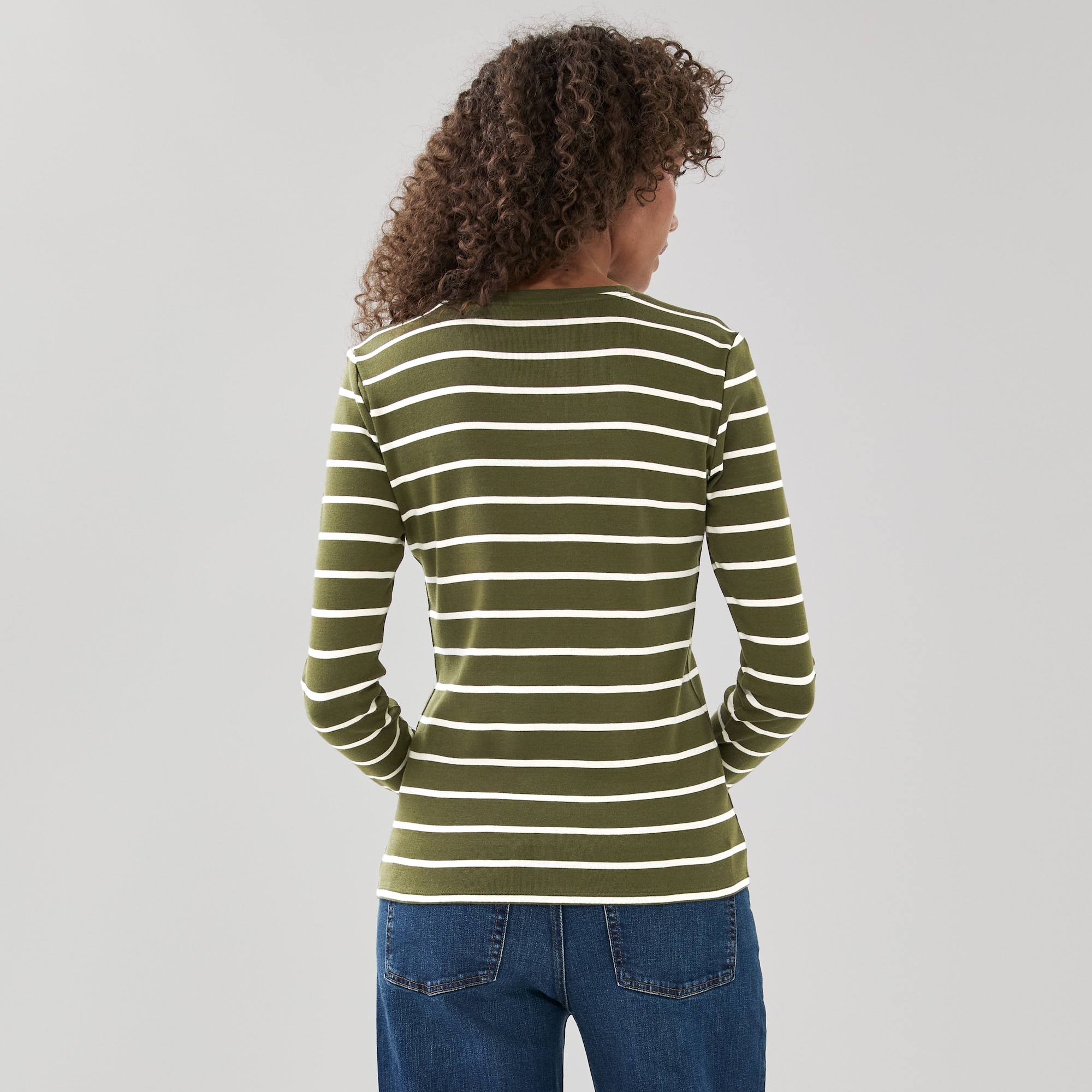 Striped Organic Cotton Long Sleeve Top