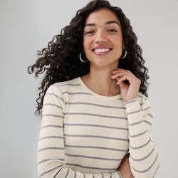 Joe Fresh Striped Organic Cotton Long Sleeve Top 1 ea, $19.00/1ea