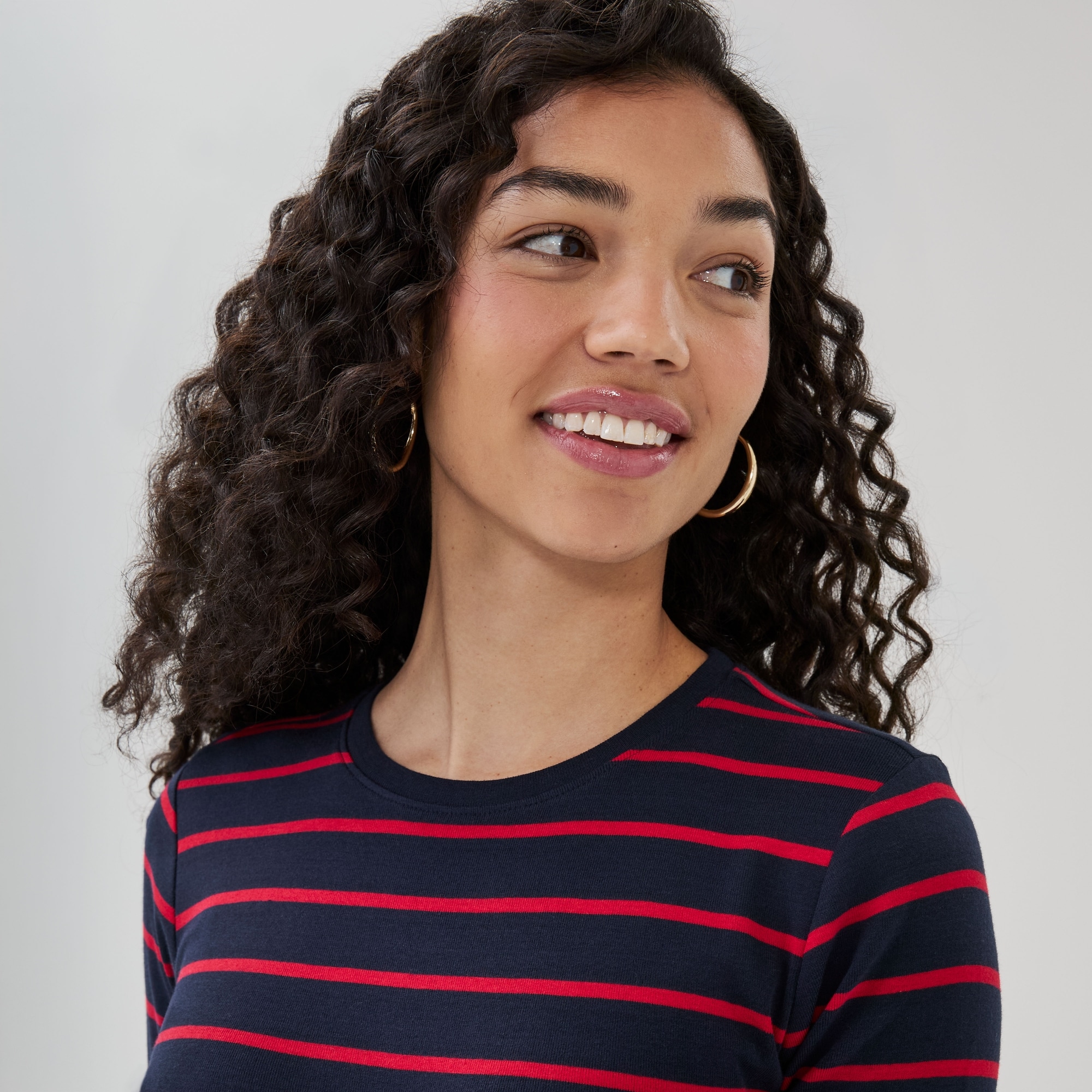 Striped Organic Cotton Long Sleeve Top