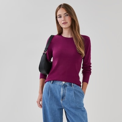 Organic Cotton Long Sleeve Top - Plum